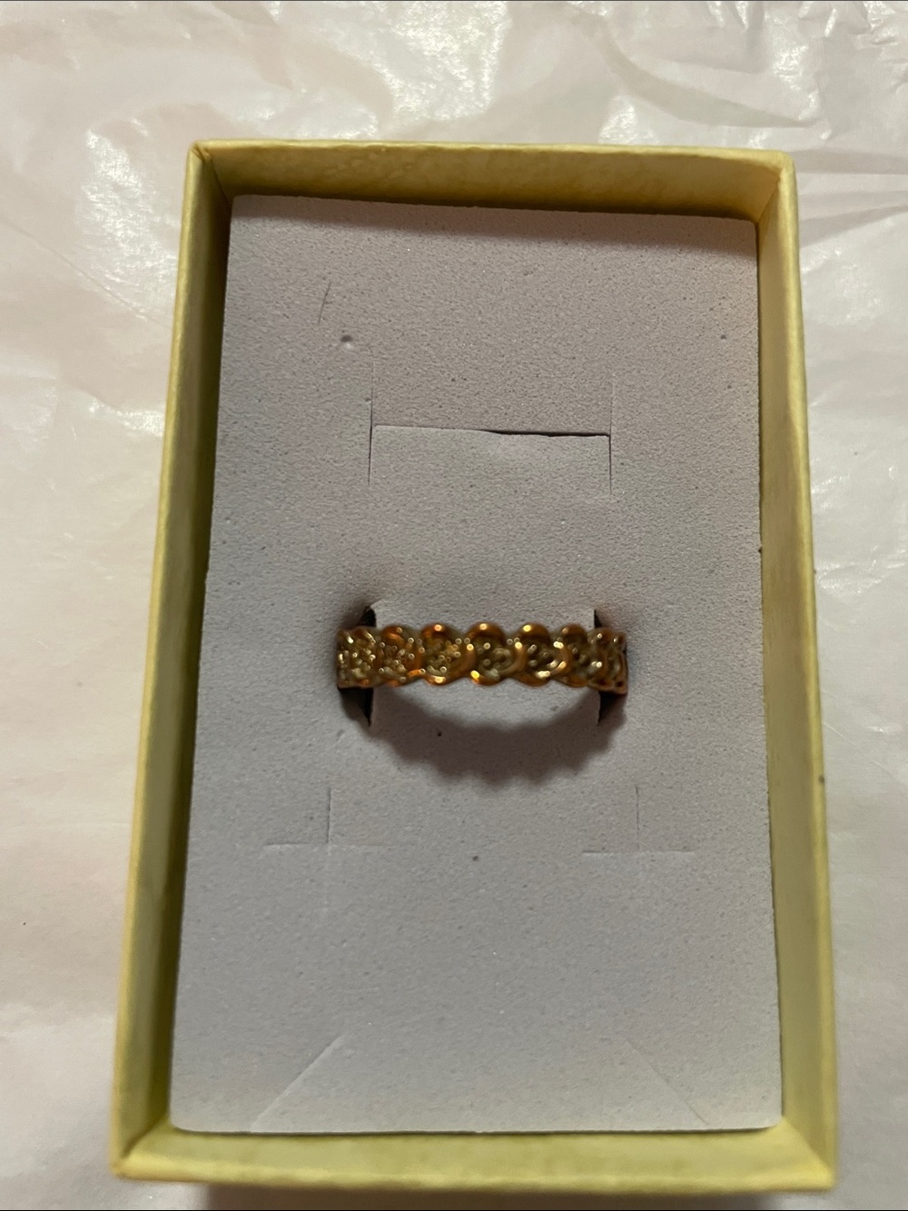 Gold Braided Openwork Band Ring for Women